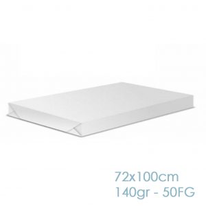 Biadesivo 72x100cm SEMIPERMANENTE 140Gr 50Fg